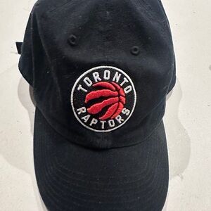 47 Brand Toronto Raptors Basketball Black Cap with Red and White Logo